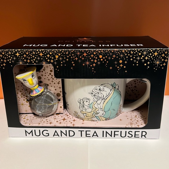 Disney Other - ‼️SOLD‼️DISNEY Princess beauty and the beast mug and tea infuser set.